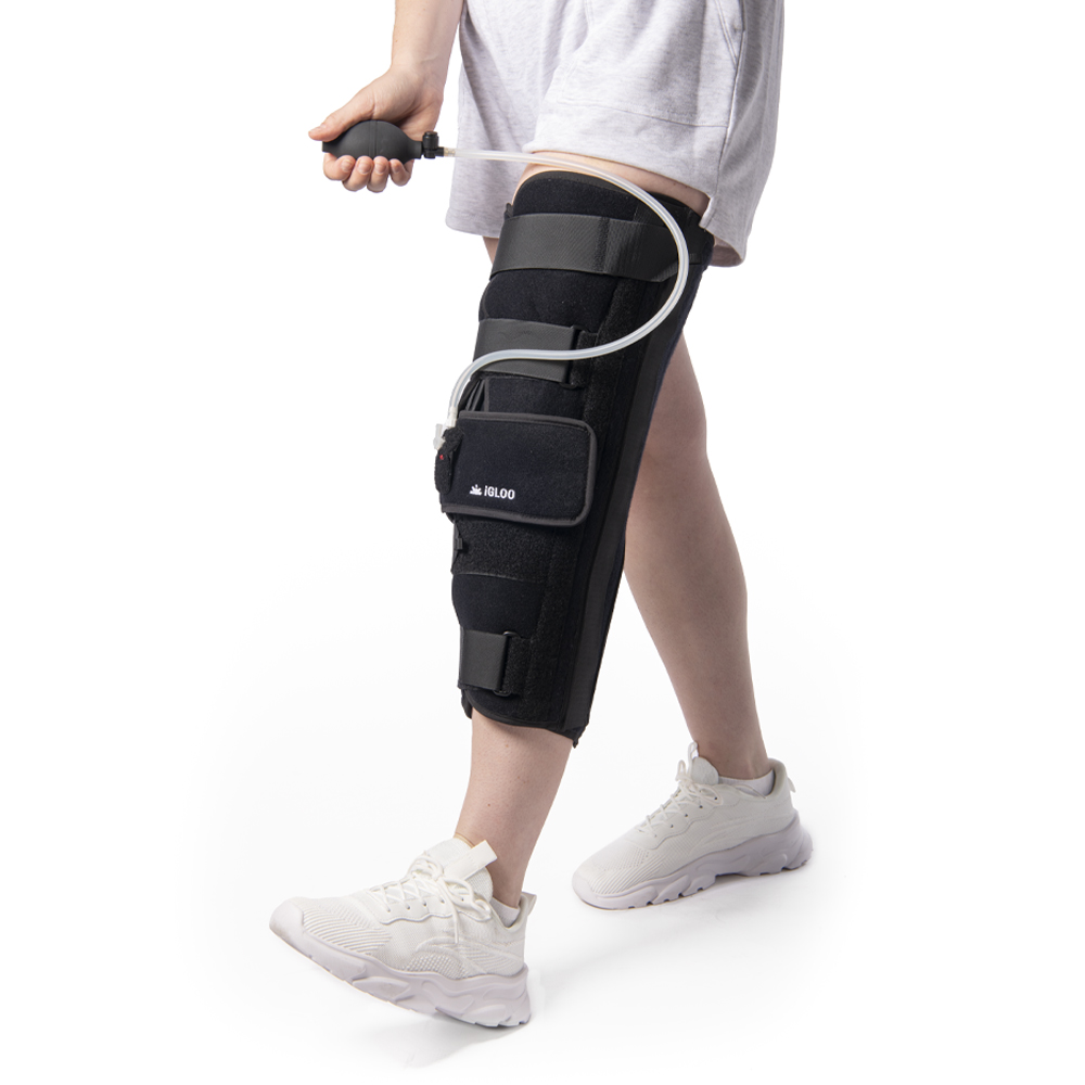attelle de genou rigide cryogénique igloo avec pompe de compression